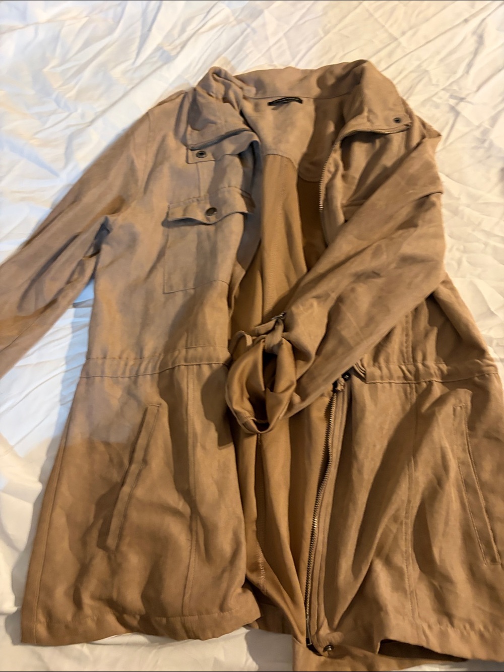 Staccato Tan Utility Jacket with Adjustable Waist